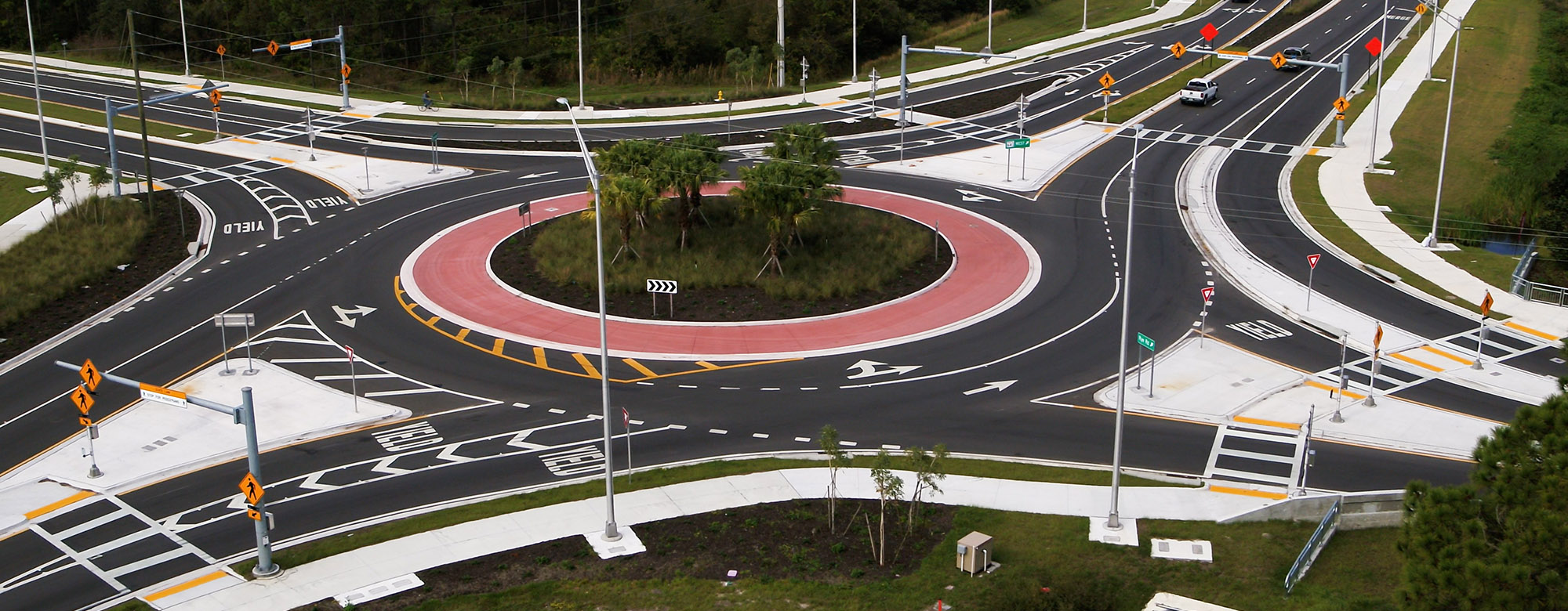 roundabout aerial view