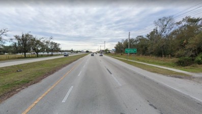 Southbound US 98 north of Daughtery Road