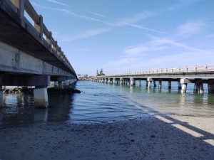 View between the bridges facing downtown Sarasota