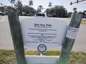 Bird Key Park entrance sign