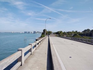 View from the bridge facing downtown Sarasota