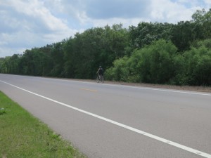 SR 70 Westbound with bicycle rider