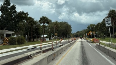 Eastbound traffic