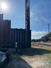 Driving Sheet Piles at Wall 4B - January 2026