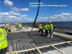 Nov 2023 Pouring Concrete for New Bridge Approaches