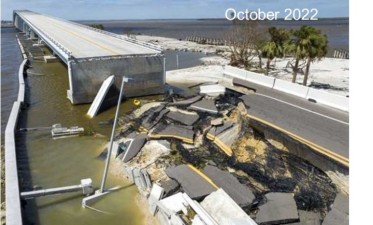 Sanibel Causeway - post Hurricane Ian