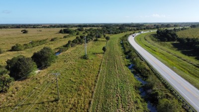 Aerial view of SR 70 roadway