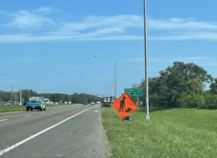 US 301 project worker sign