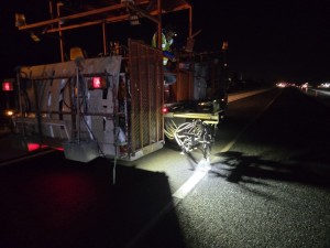 I-75 paving operations and striping