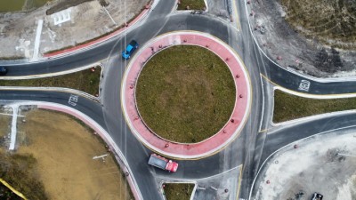 Drone footage of Roundabout progress