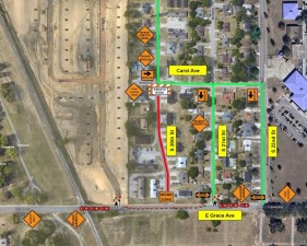 Road and Lane Closures overnight July 14 - 15, 2025.
