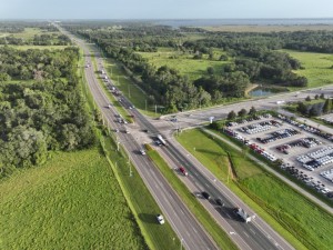 Pre-construction aerial photo of the Ernest Smith Intersection - October 2025