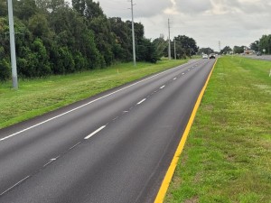 Final pavement and striping