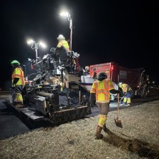 Paving Machine Places Asphalt on 01-21-26