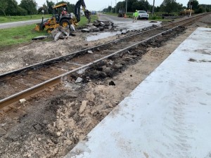 Track demo and concrete removal