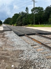 Heavy rubber surface panels were installed over the August 2-3 weekend