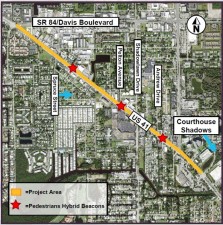 US 41 from East of SR 84/Davis Boulevard to Courthouse Shadows Project Map