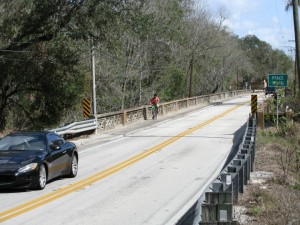 The existing John Singletary Bridge was constructed in 1931 and included 10-foot-wide travel lanes and a six-foot sidewalk with no shoulder or bicycle lanes. Although wide enough to accommodate the Ford Model A of its time, the bridge no longer sufficient to accommodate today's vehicles.